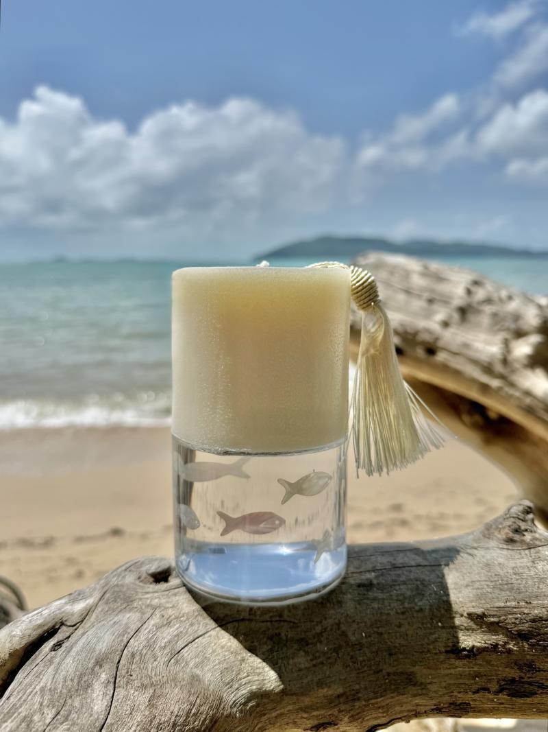070 Ocean-Inspired Soy Candle with Fish in Epoxy – Big City Art